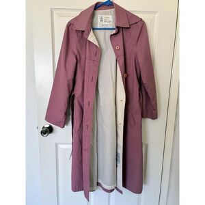 Vintage London Fog Petite Raincoat / Trench Coat in Mauve